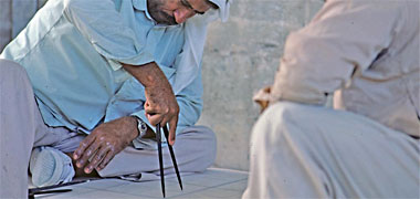 An old piece of Qatari traditional naqsh work