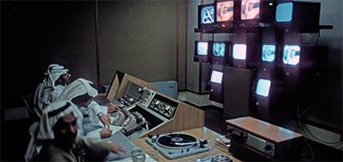 The control room of the television studio, March 1976
