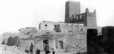 The fortified building at Umm Salal Muhammad, taken in 1956
